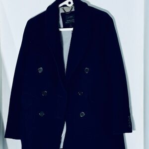 J Crew navy blue double cloth peacoat 6 EUC